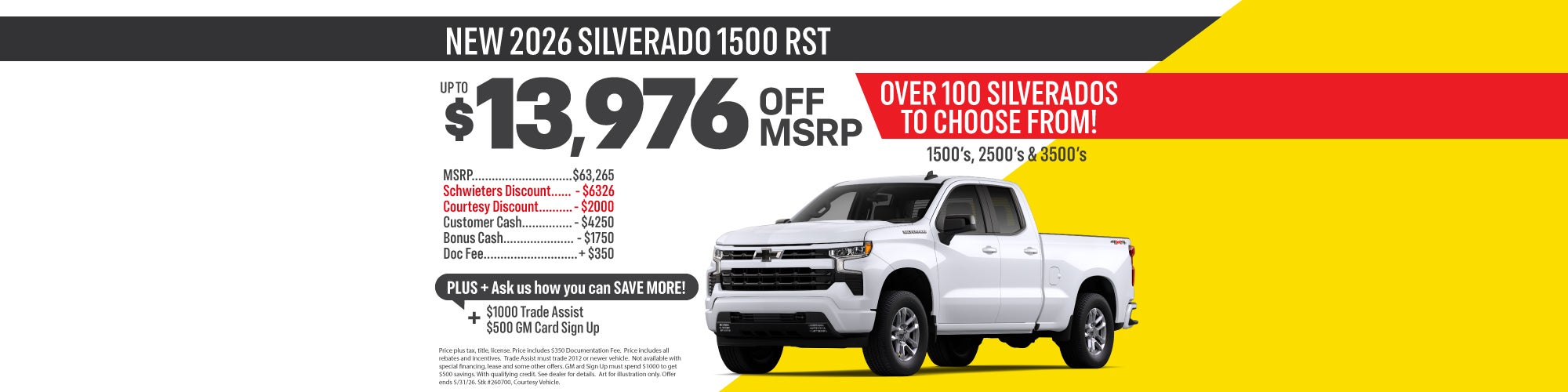 New 2026 Silverado 1500 RST