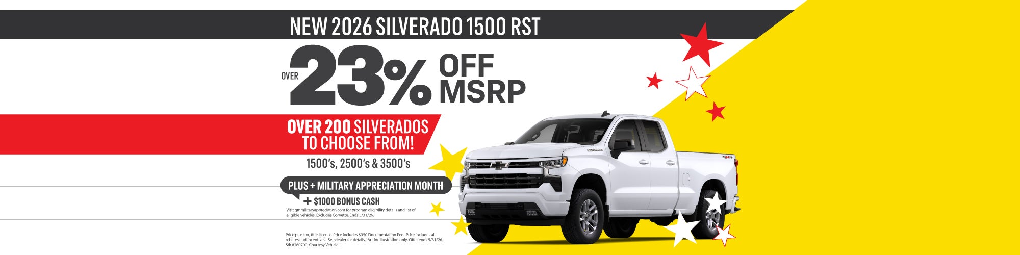 New 202 Silverado 1500's