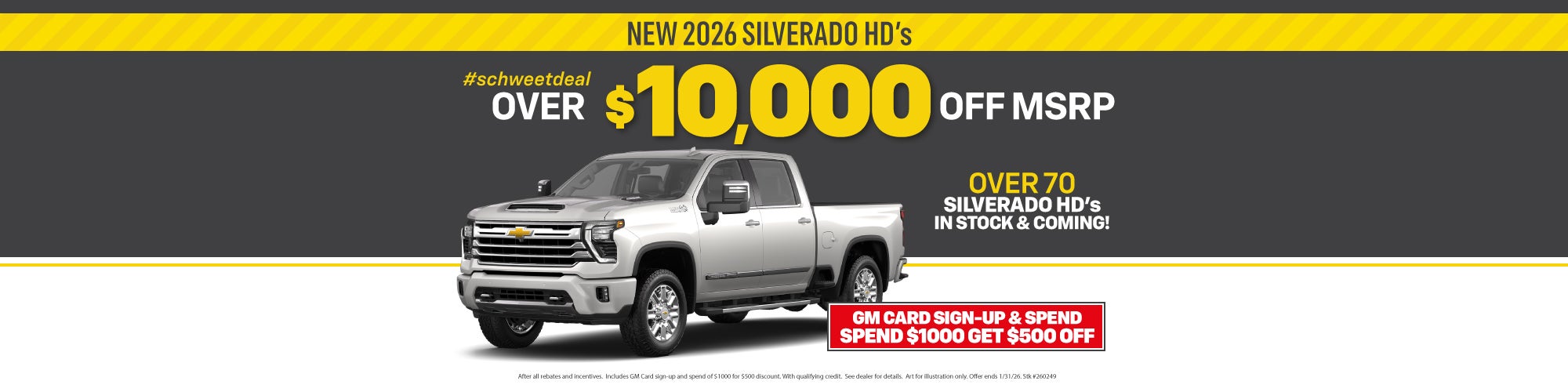 over $10,000 off MSRP new 2026 Silverado HD's 