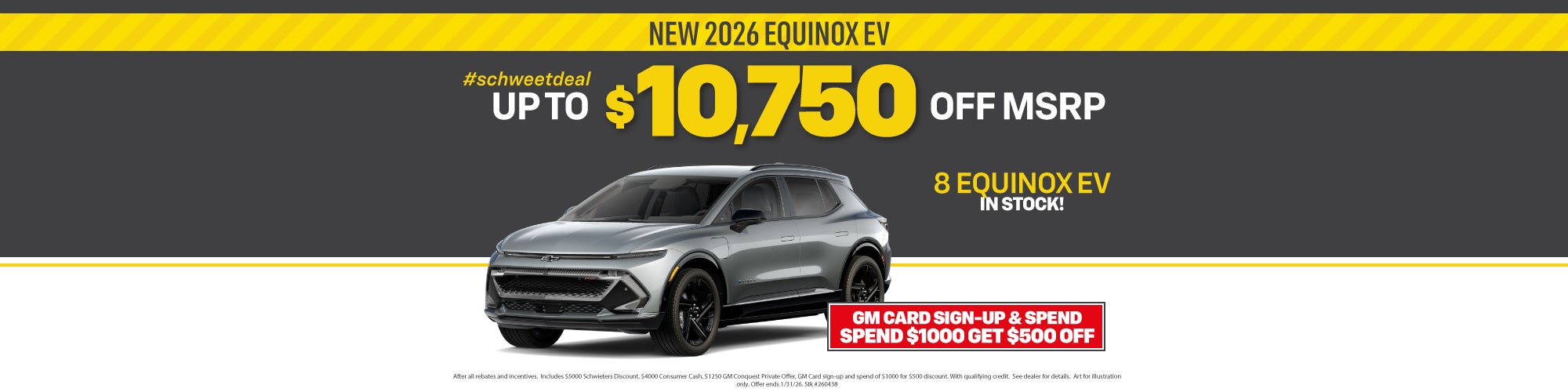 up to $10,750 off MSRP new Equinox EV 