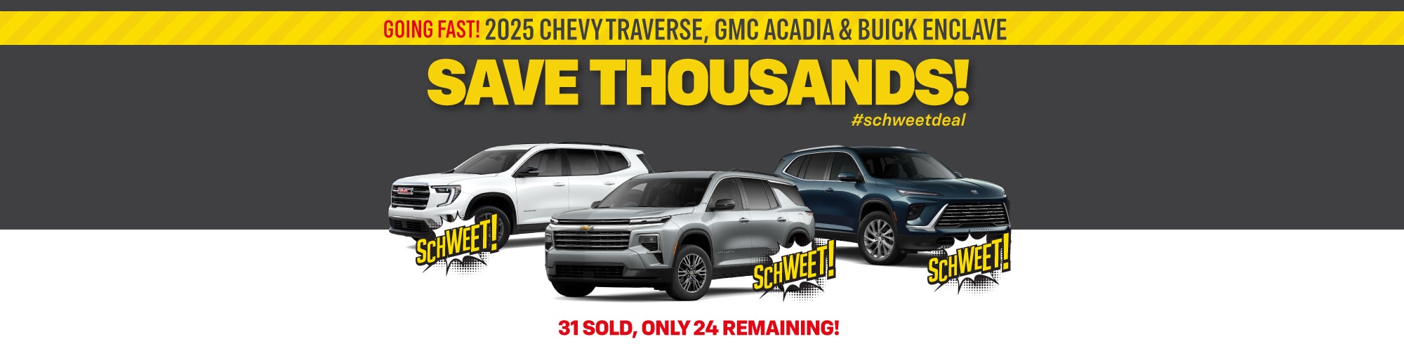 Save on 2025 Chevy Traverse, GMC Acadia ,Buick Enclave