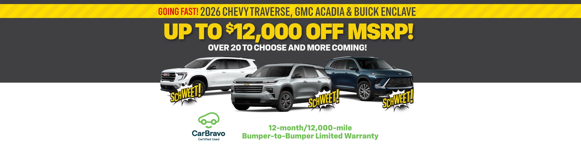 2026 Chevy Traverse, GMC Acadia & Buick Enclave