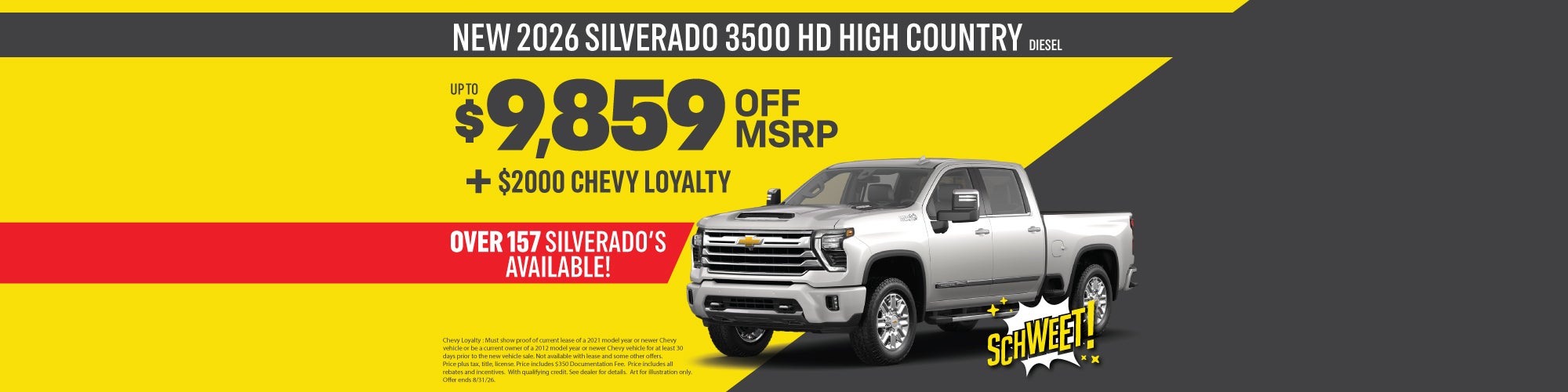 New 2026 Silverado 3500 HD High Country