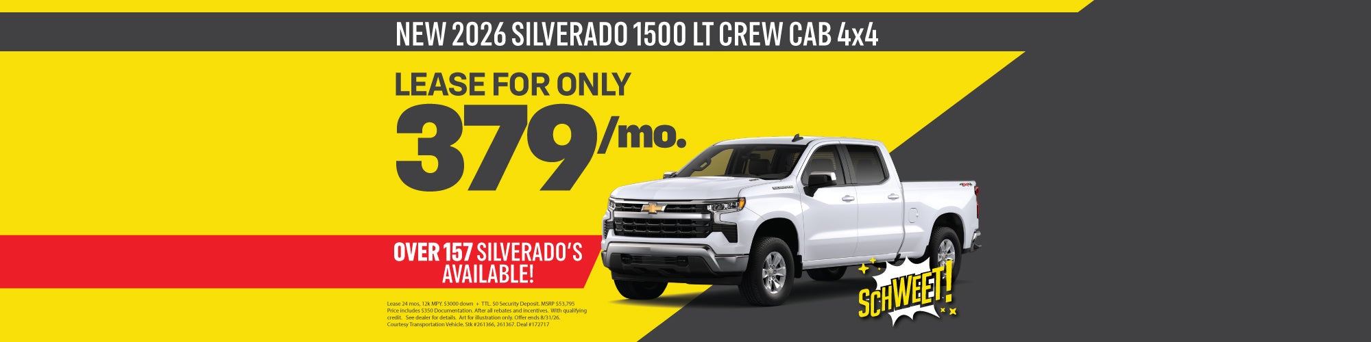 New 2026 Silverado 1500 LT Crew Cab 4x4