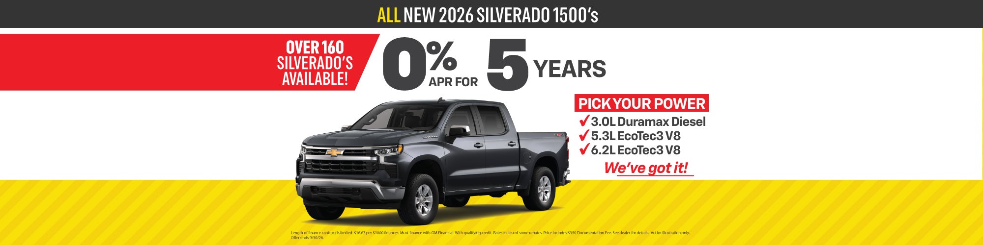 New 2026 Silverado 1500 APR offer